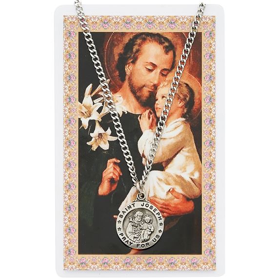 ST. JOSEPH PENDANT AND PRAYER CARD